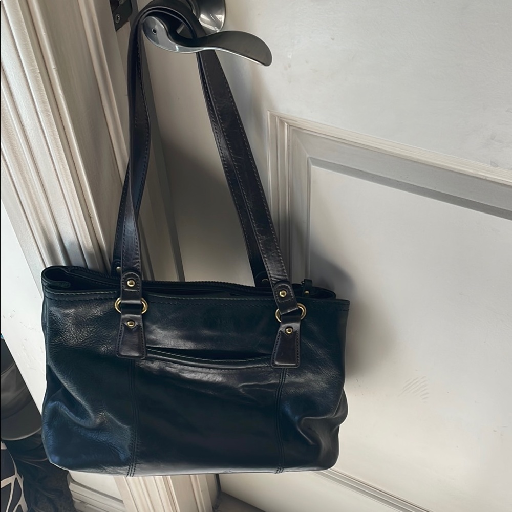 Clarks black/brown leather handbag